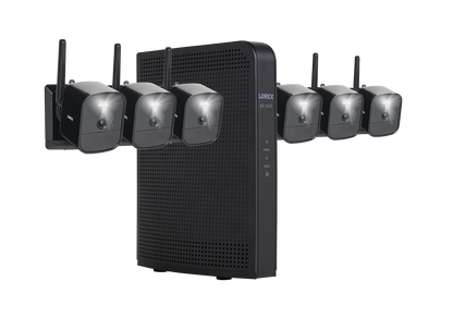 Lorex 4K NVR System with 6 Black Battery-Operated Cameras