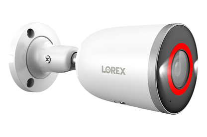 Lorex 4K IP Wired Bullet Security Camera with Smart Security Lighting and Smart Motion Detection