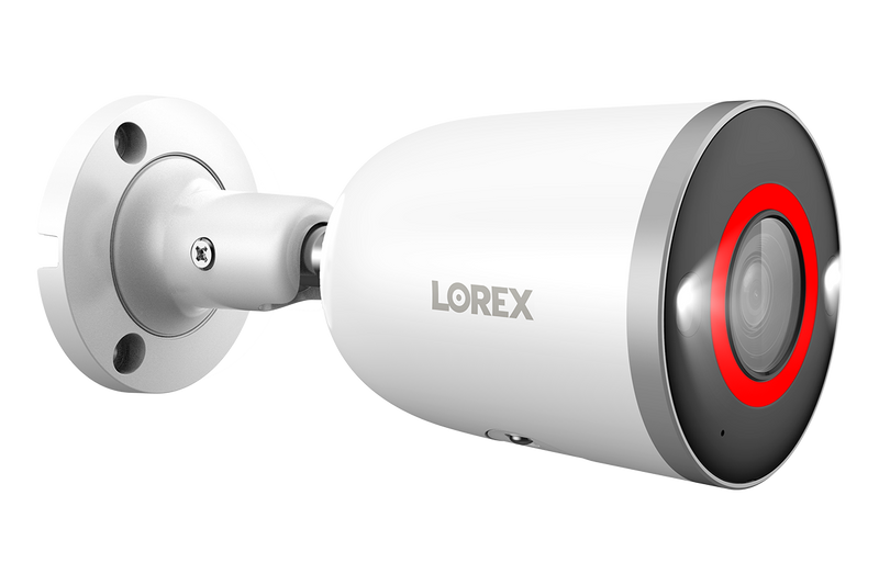 Lorex Fusion 4K (16 Camera Capable) 4TB Wired NVR System with 8 Bullet Camera Featuring Smart Security Lighting and 2-Way Audio