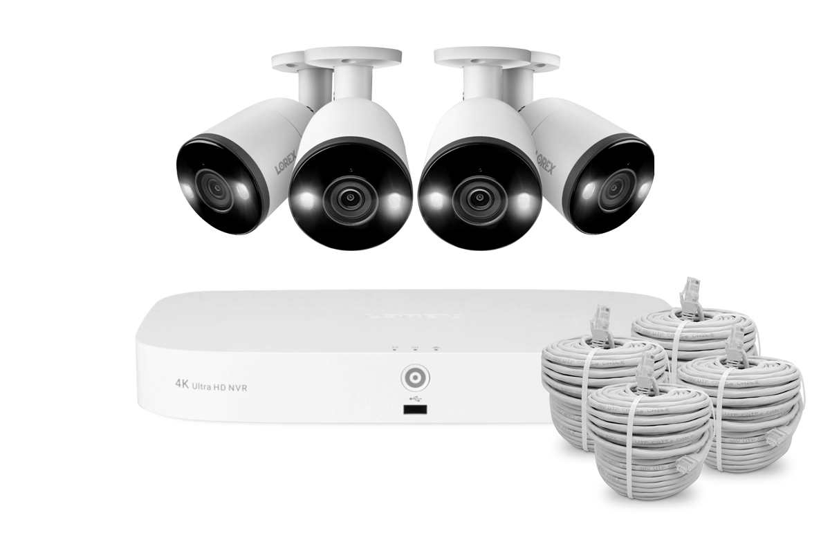 Lorex Fusion 4K 16-Camera Capable (8 Wired + 8 Wi-Fi) 2TB NVR System with Bullet Cameras Featuring Smart Deterrence and 2-Way Audio - 4