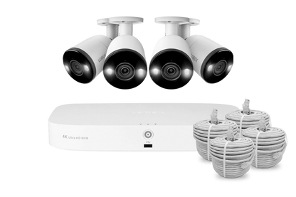 Lorex Fusion 4K 16-Camera Capable (8 Wired + 8 Wi-Fi) 2TB NVR System with Bullet Cameras Featuring Smart Deterrence and 2-Way Audio - 4