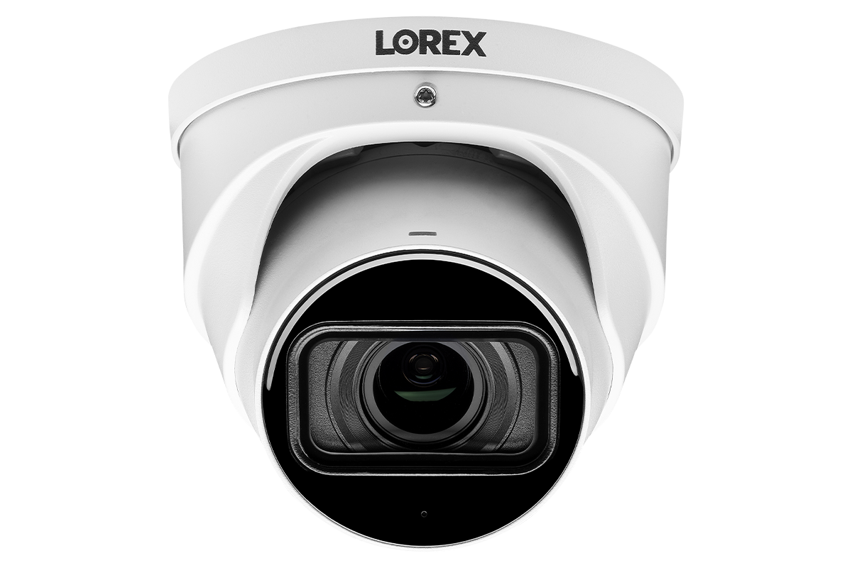 Lorex 4K IP Wired Dome Security Camera with Motorized Varifocal Lens, Real-Time 30FPS Recording and Listen-In Audio