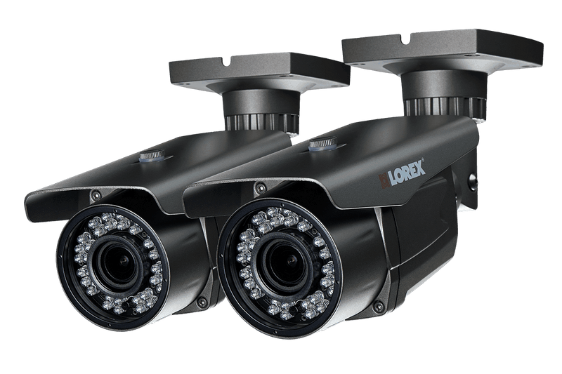 3x Zoom Lens Security Camera with 1080p HD Resolution and 170ft Night Vision (2-pack)