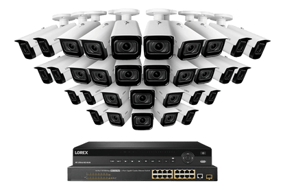 32-Channel Nocturnal NVR System with Thirty-Eight 4K (8MP) Smart IP Optical Zoom Security Cameras with Real-Time 30FPS Recording