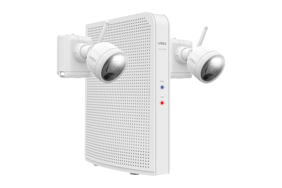 Lorex 2K (8 Camera Capable) 64GB NVR System with Two Outdoor Battery Security Cameras