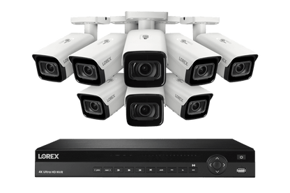 Lorex 4K (16 Camera Capable) 4TB Wired NVR System with Nocturnal 3 Smart IP Bullet Cameras with Motorized Varifocal Lens - White 8