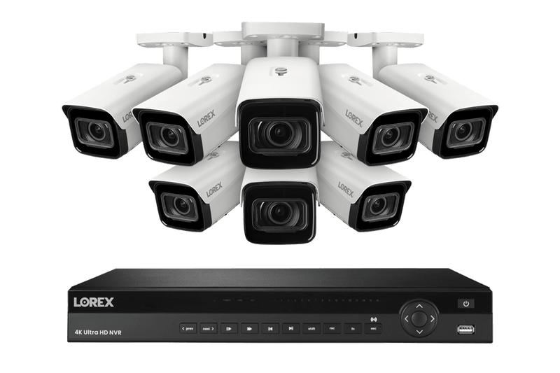 Lorex 4K (16 Camera Capable) 4TB Wired NVR System with Nocturnal 3 Smart IP Bullet Cameras with Motorized Varifocal Lens - White 8