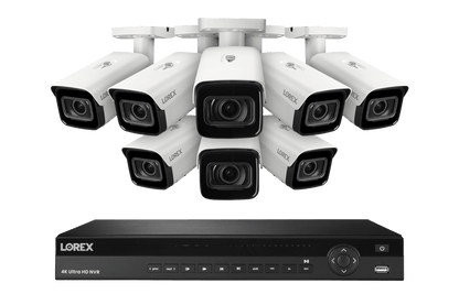 Lorex 4K (16 Camera Capable) 4TB Wired NVR System with Nocturnal 3 Smart IP Bullet Cameras with Motorized Varifocal Lens - White 8