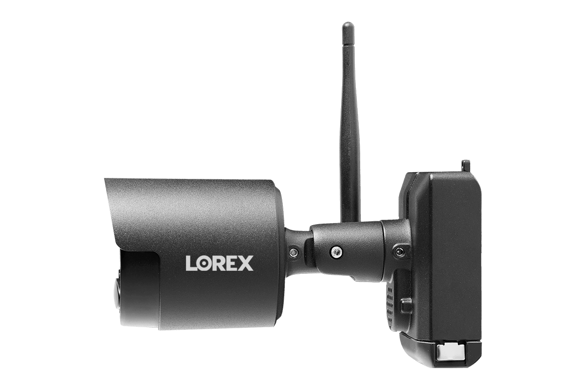 Wire-Free Accessory Camera for Battery Powered, Audio Security Systems (Black Metal)