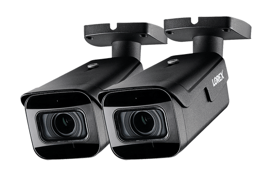 4K Ultra HD Resolution 8MP Motorized Varifocal Outdoor 4x Optical Zoom IP Camera with Real-Time 30FPS Recording and 2-Way Audio (2-pack)