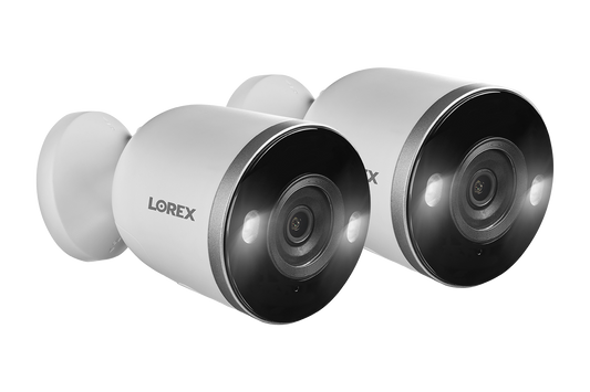 Smart Indoor/Outdoor 2K Wi-Fi Camera 2-pack with Smart Deterrence and Color Night Vision