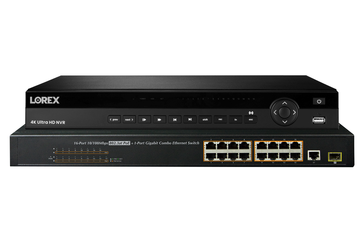 Lorex 4K 32-Channels 8TB Wired NVR System with 16 Bullet and 8 Dome Deterrence Cameras
