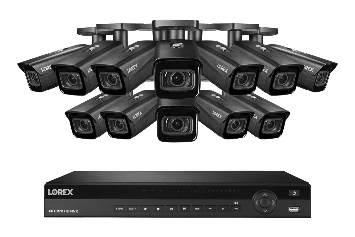Lorex 4K (16 Camera Capable) 4TB Wired NVR System with Nocturnal 3 Smart IP Bullet Cameras with Motorized Varifocal Lens - Black 12
