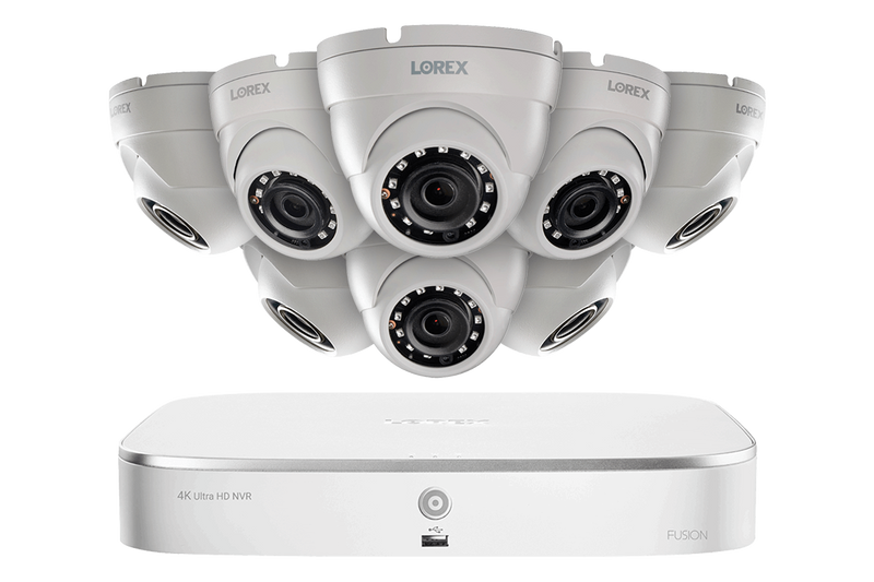 8-Channel 2K Resolution IP Security Camera System with 8 Color Night Vision Dome Cameras