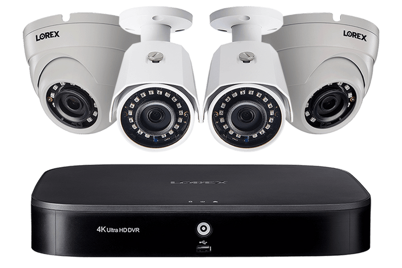 8 Channel 2K HD Security Camera System with 4 Super HD 2K (5MP) Outdoor Cameras, 120FT Color Night Vision