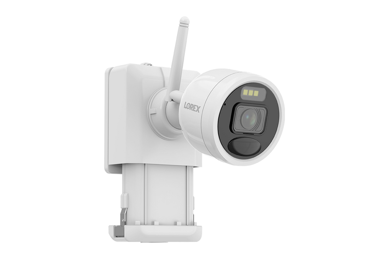 Lorex 2K Wire-Free System with 4 Battery-Operated Active Deterrence Cameras and Person Detection - Open Box