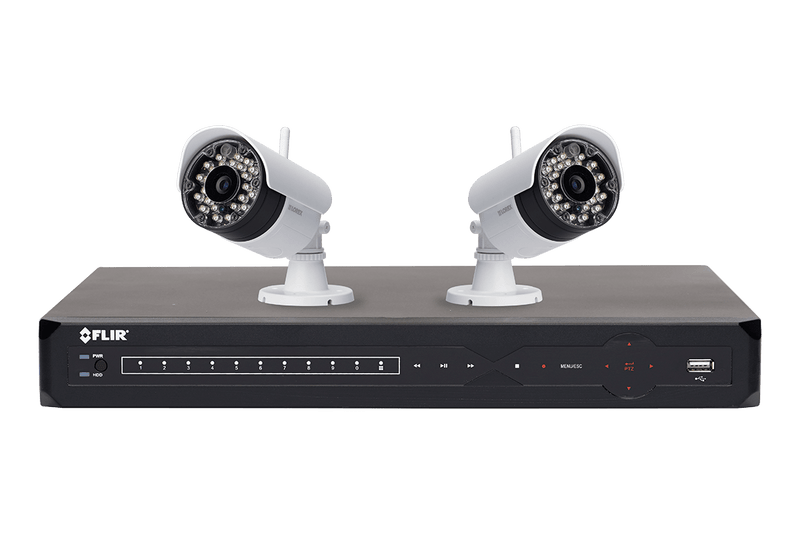 Wireless DVR Security Camera System with 2 outdoor wireless cameras