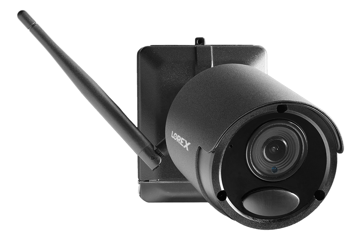Wire-Free Accessory Camera for Battery Powered, Audio Security Systems (Black Metal)
