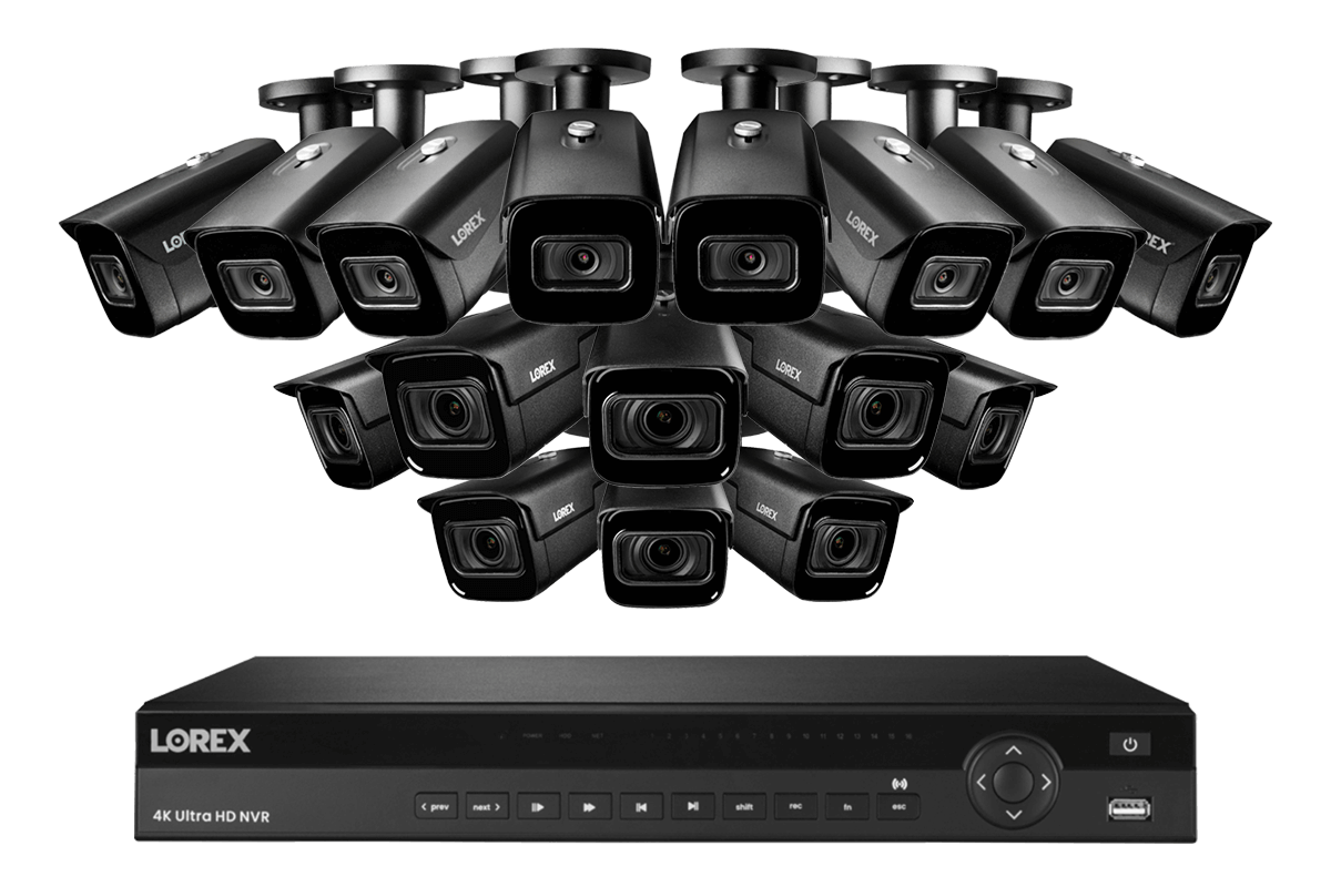 Lorex Nocturnal 4K 16-Channels 4TB NVR System with Motorized Varifocal and Audio Cameras