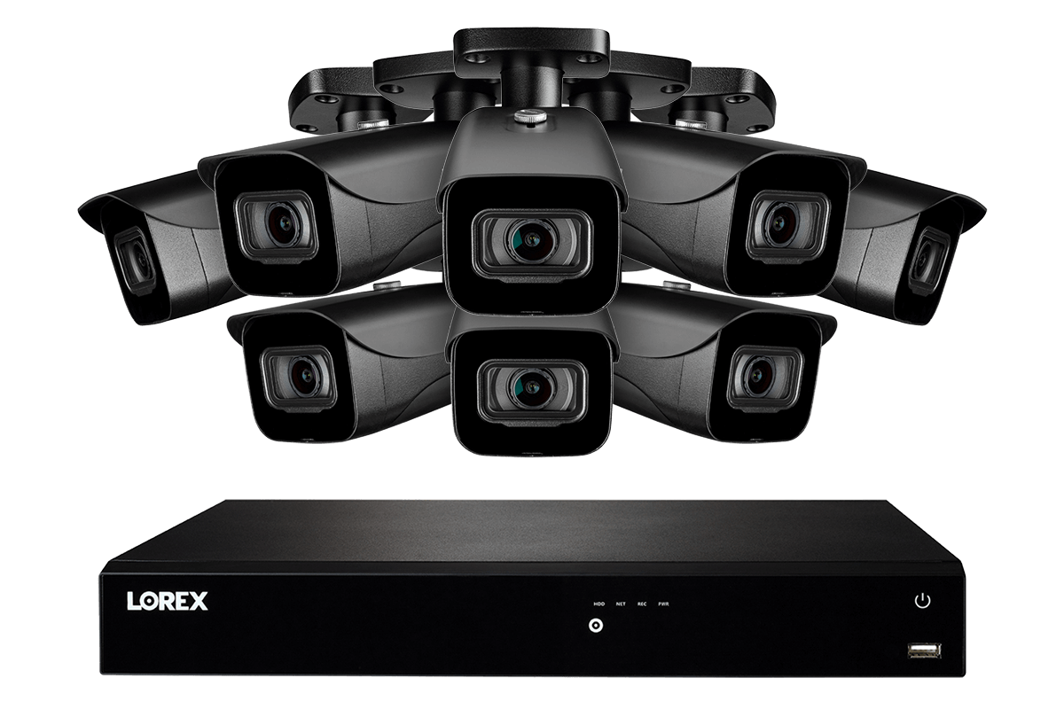 16-Channel Fusion NVR System with Eight 4K (8MP) IP Cameras