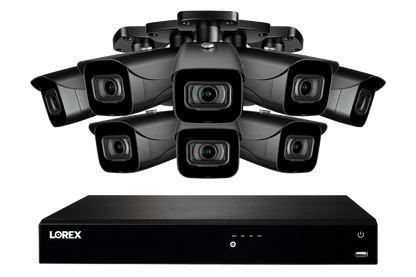16-Channel Fusion NVR System with Eight 4K (8MP) IP Cameras