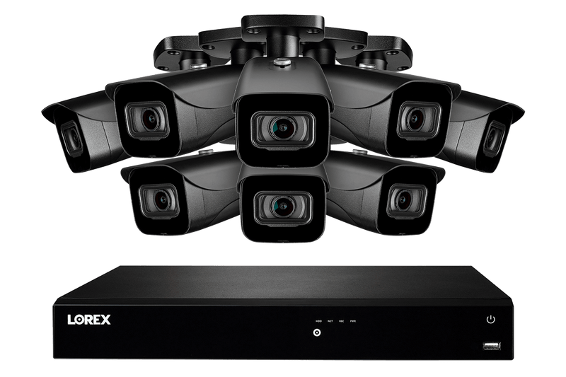 16-Channel Fusion NVR System with Eight 4K (8MP) IP Cameras