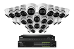 Lorex 4K (32 Camera Capable) Wired NVR System with Nocturnal 3 Smart IP Dome Cameras Featuring Motorized Varifocal Lens and 30FPS Recording