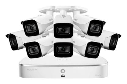 4K Ultra HD 8-Channel IP Security System with 8 4K Ultra HD Security Cameras, Smart Motion Detection and Smart Home Voice Control