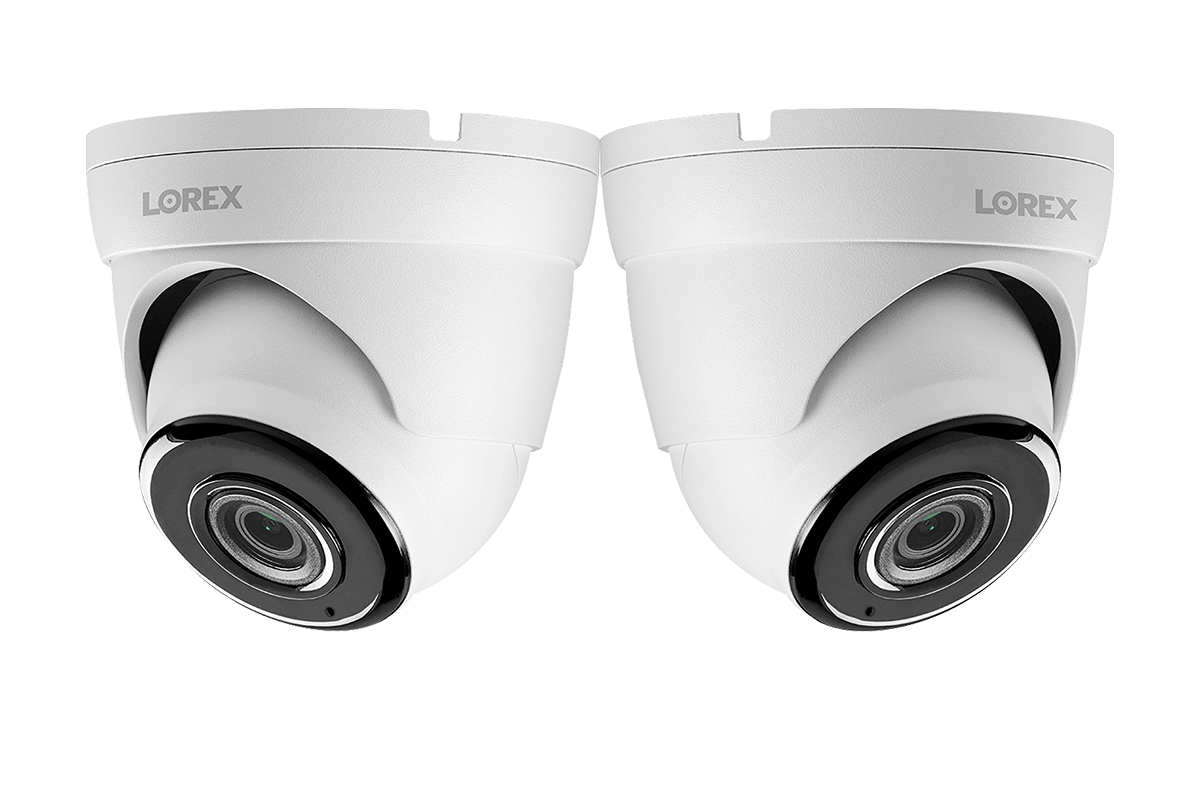 4K Ultra HD Resolution 8MP Outdoor Dome Camera with Color Night Vision (2-pack)