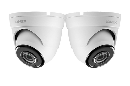 4K Ultra HD Resolution 8MP Outdoor Dome Camera with Color Night Vision (2-pack)