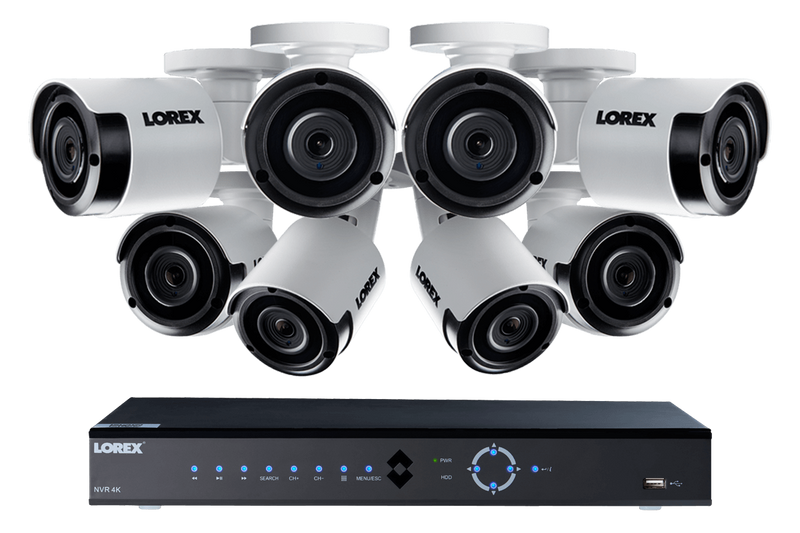 4K Ultra HD IP NVR system with eight 2K (5MP) IP cameras
