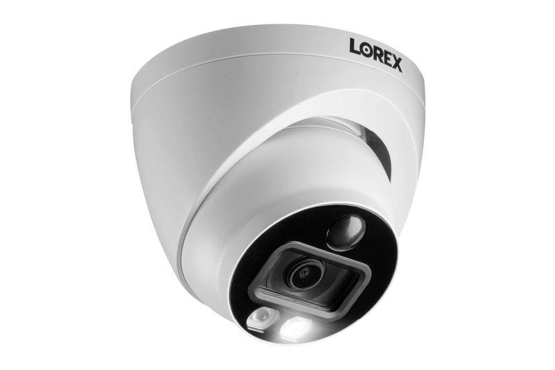 Lorex 4K 8-Channel Wired DVR System with Two Active Deterrence Dome Cameras and Six Active Deterrence Bullet Cameras