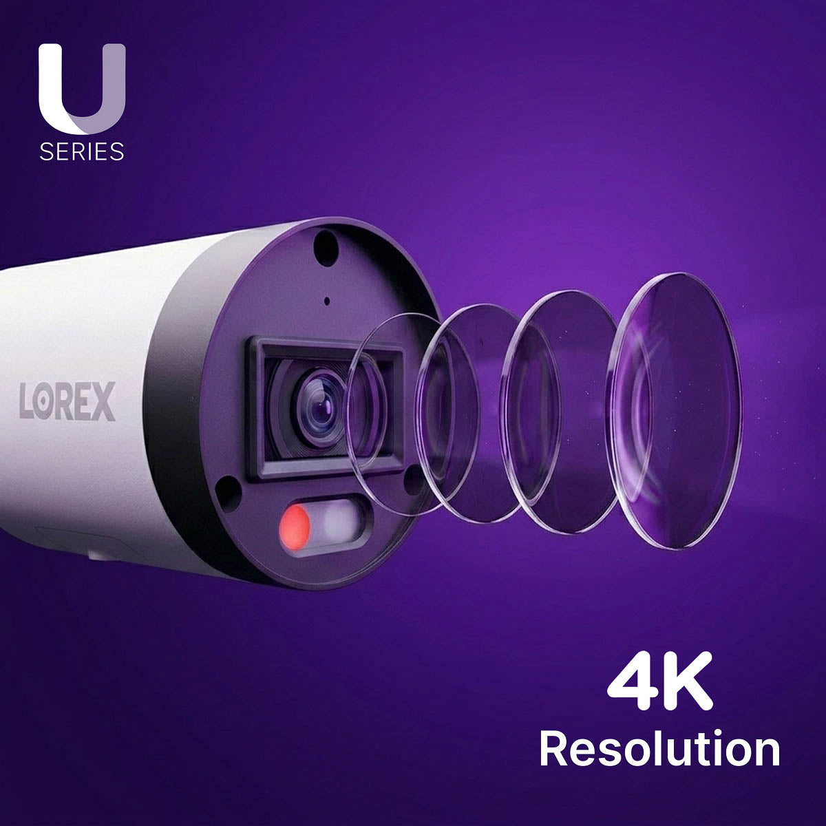 Lorex Connect U Series 4K 8-Channel Wired NVR System with U3 4K PoE Bu