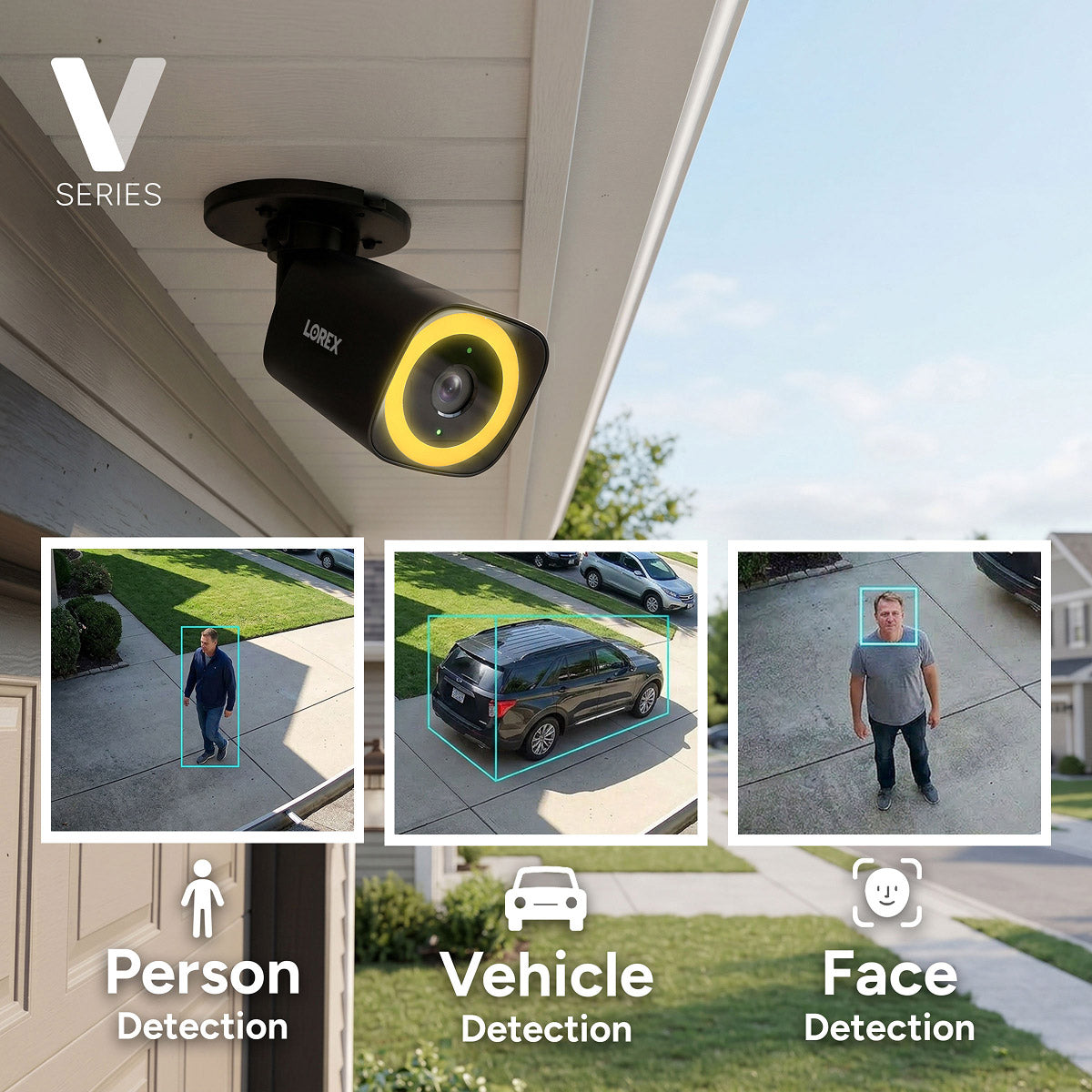 Lorex Connect V5 4K PoE Bullet Cameras with Color Smart Security Light