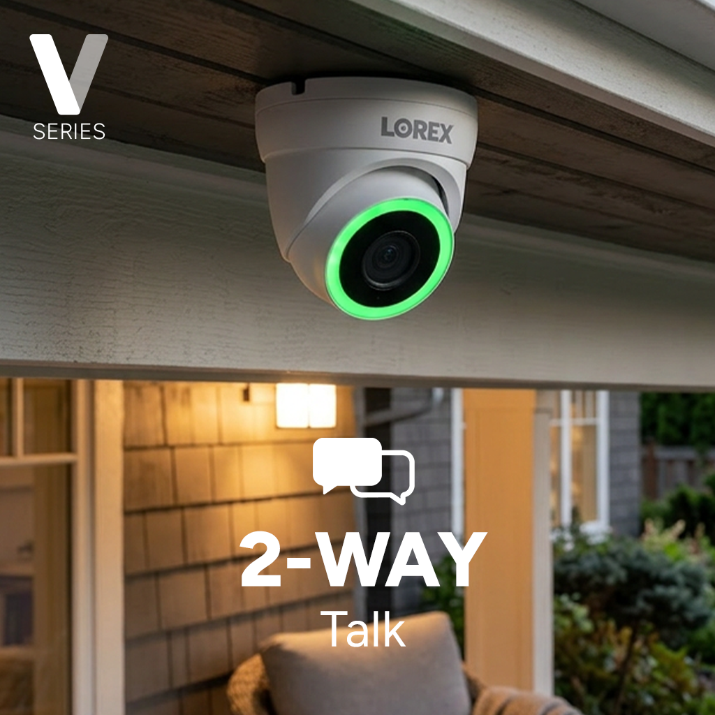Lorex Connect (New App) | V-Series | 8Ch 4K NVR System | 3 V5 Dome PoE Cameras