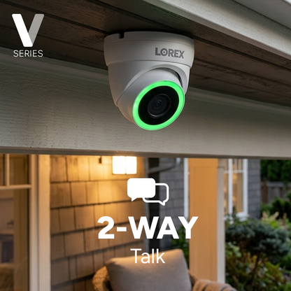 Lorex Connect (New App) | V-Series | 8Ch 4K NVR System | 3 V5 Dome PoE Cameras