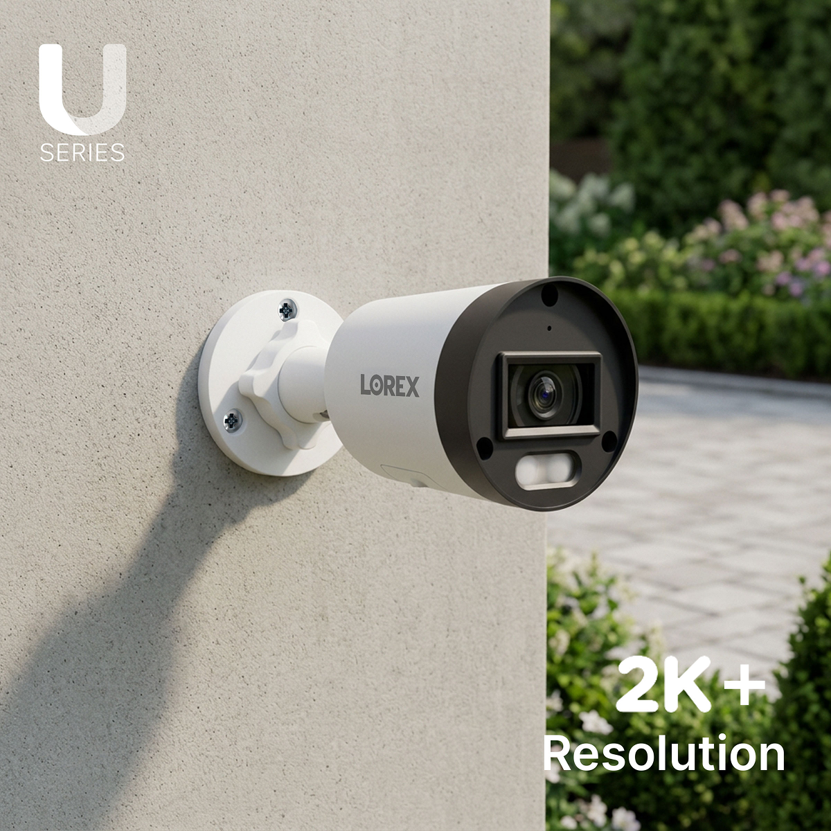 Lorex Connect U3 2K+ PoE Bullet Camera with Red & Blue Deterrence Lights