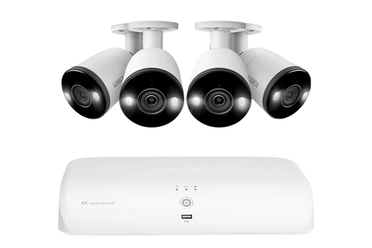 Lorex Fusion 4K 16-Camera Capable (8 Wired + 8 Wi-Fi) 2TB NVR System with 4 Bullet Cameras Featuring Smart Deterrence and 2-Way Audio - Lorex Technology Inc.