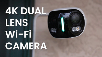 Lorex 4K Dual Lens Wi-Fi Security Camera with Smart Security Lighting
