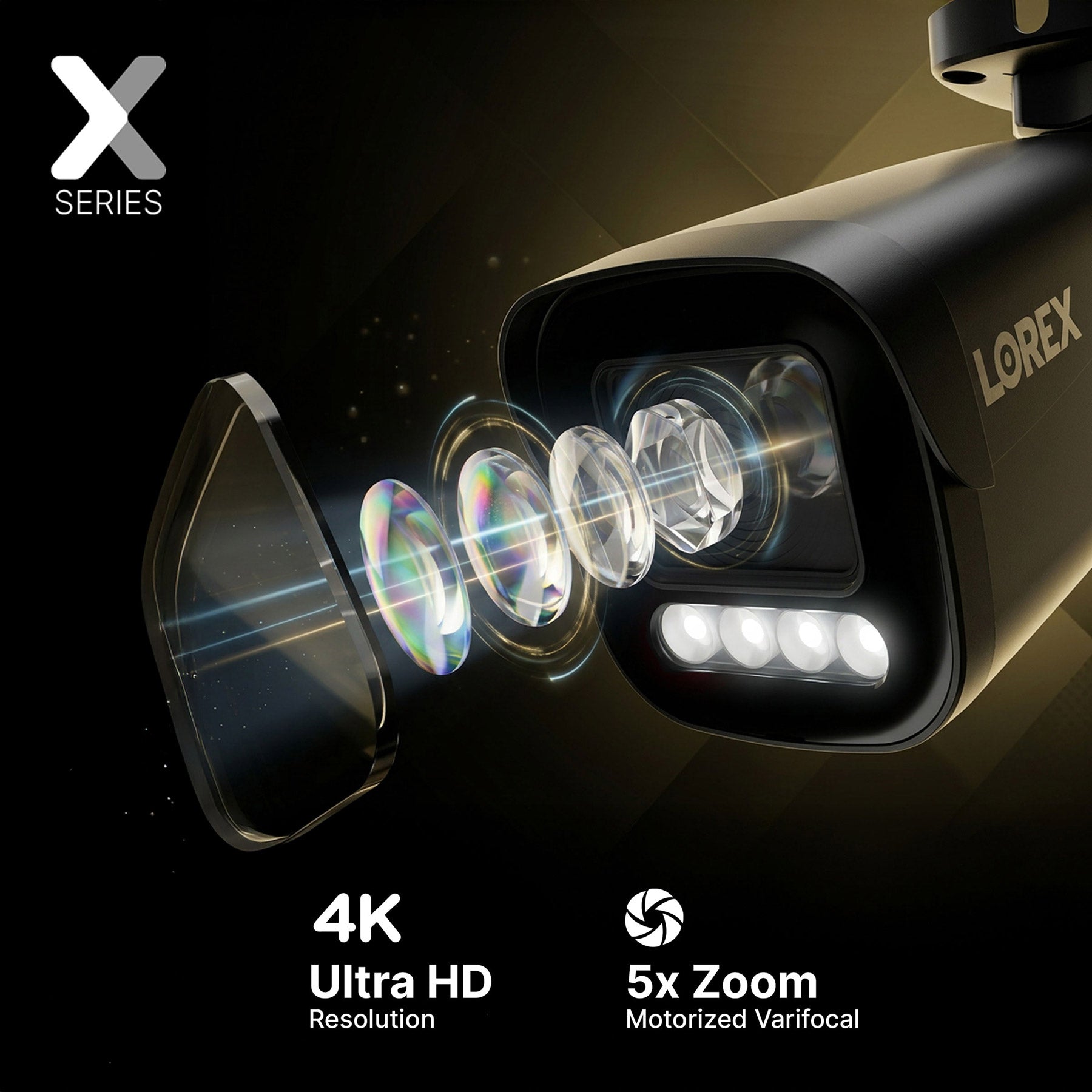 Lorex Connect X3 4K Motorized Varifocal PoE Bullet Camera with Active