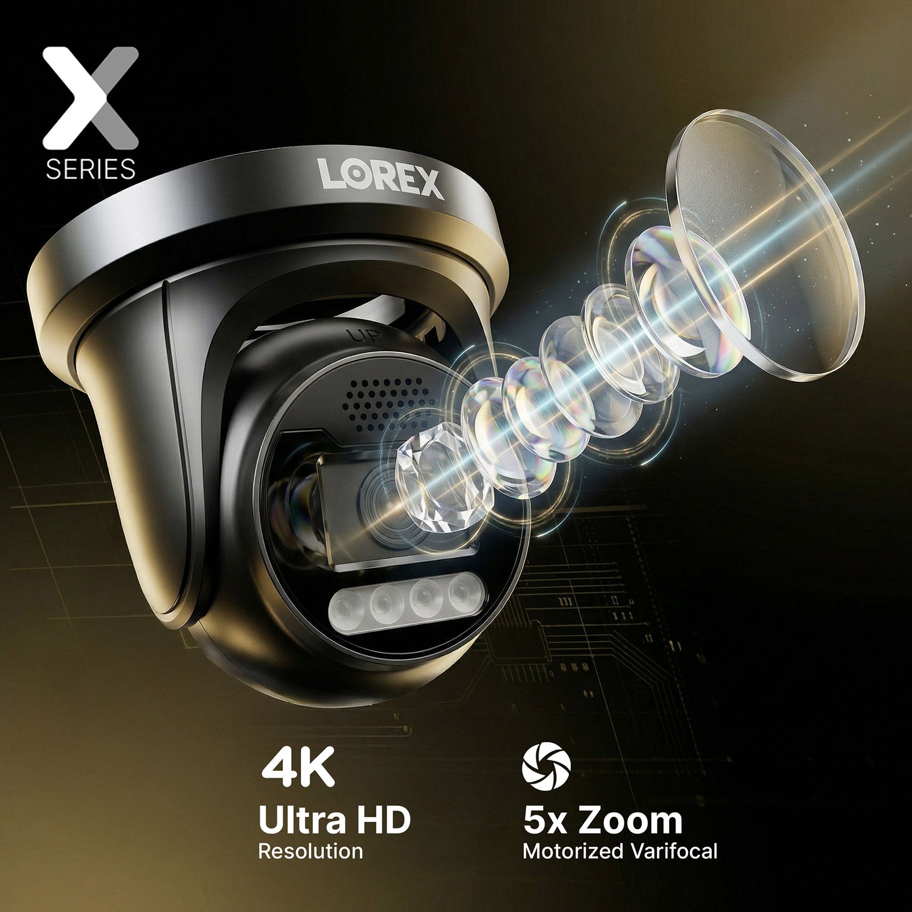 Lorex Connect X3 4K Motorized Varifocal PoE Turret Camera with Active