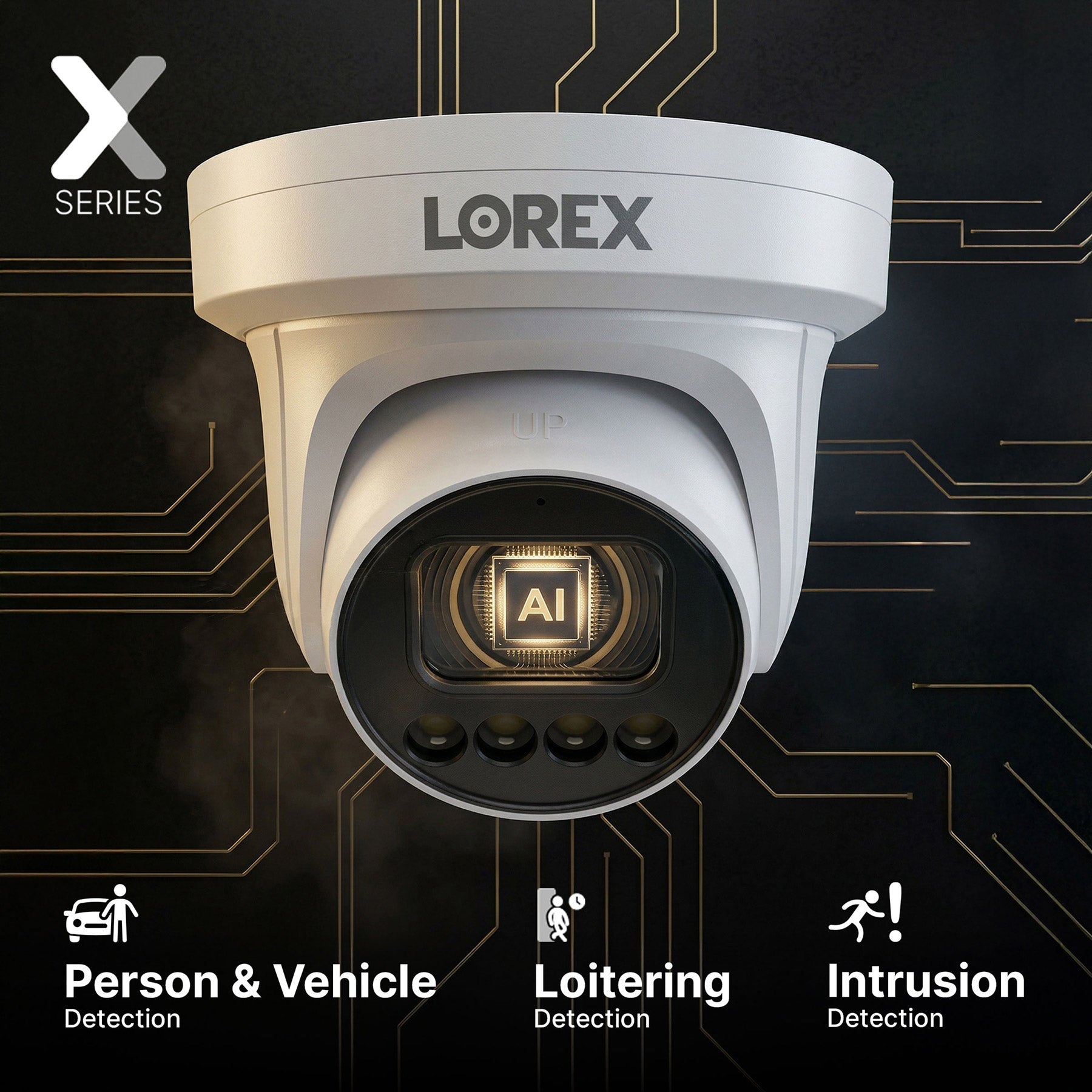 Lorex Connect X3 4K Motorized Varifocal PoE Turret Camera with Active