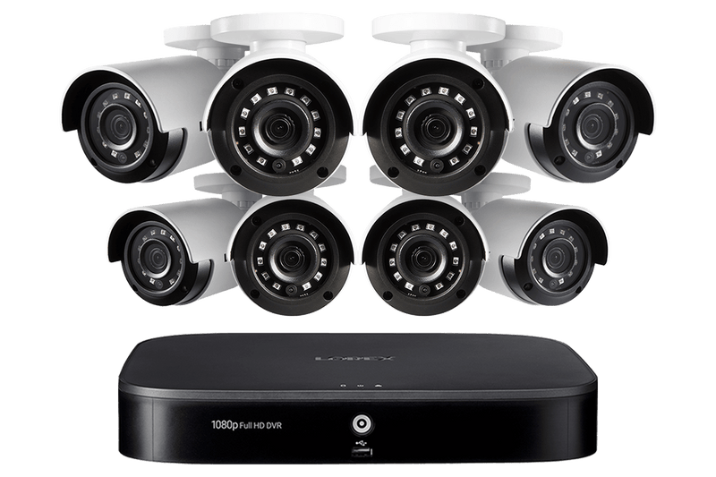 1080p HD 8-Channel Security System with eight 1080p HD Weatherproof Bullet Security Camera and Advanced Motion Detection - Lorex Corporation
