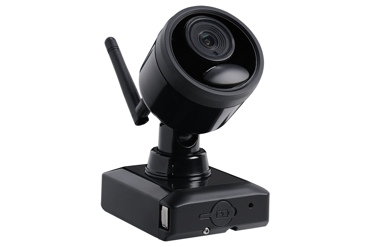 1080p Outdoor Wireless Camera System, 4 Rechargeable Wire Free Battery Powered Black Cameras, 75ft Night Vision, 1TB Hard drive, No Monthly Fees - Lorex Corporation