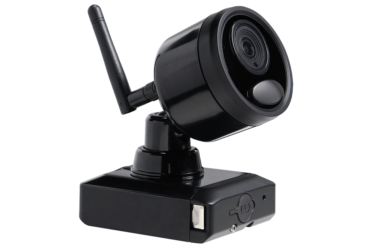 1080p Outdoor Wireless Camera System, 4 Rechargeable Wire Free Battery Powered Black Cameras, 75ft Night Vision, 1TB Hard drive, No Monthly Fees - Lorex Corporation
