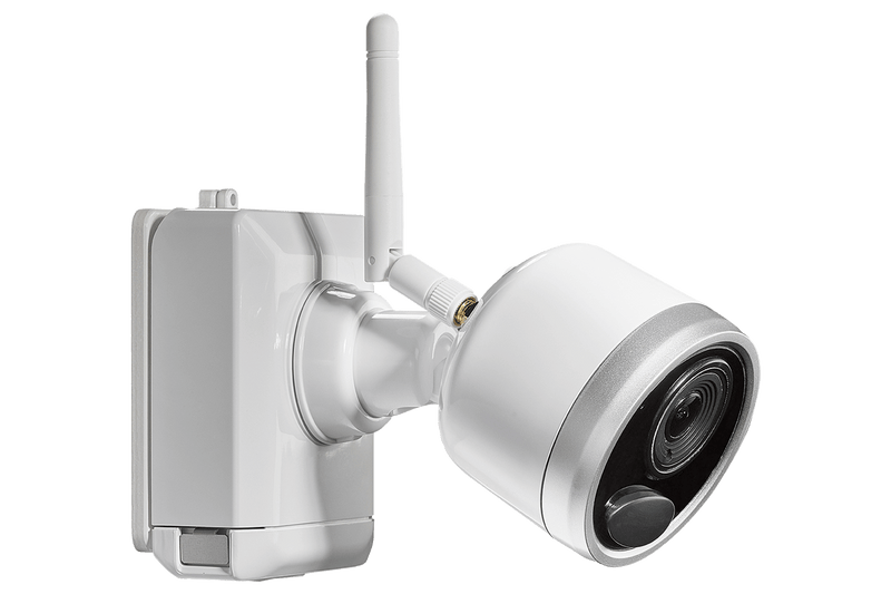 1080p Wire Free Camera System with Four Battery-Powered White Cameras, 65ft Night Vision, Two-Way Audio - Lorex Corporation