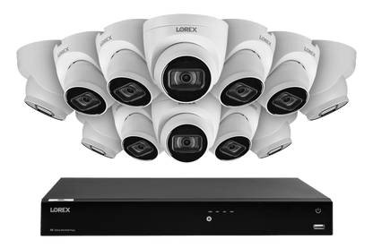 16-Channel Fusion NVR System with 4K (8MP) IP Dome Cameras with Listen-In Audio - Lorex Corporation