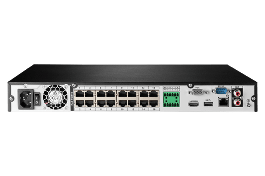 16-Channel Fusion NVR System with 4K (8MP) IP Dome Cameras with Listen-In Audio - Lorex Corporation