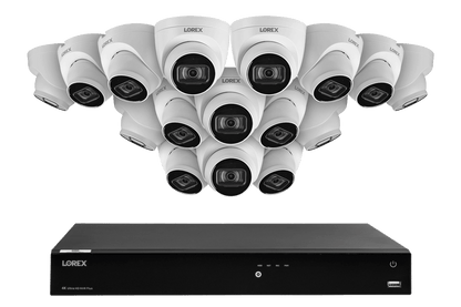 16-Channel Fusion NVR System with 4K (8MP) IP Dome Cameras with Listen-In Audio - Lorex Corporation