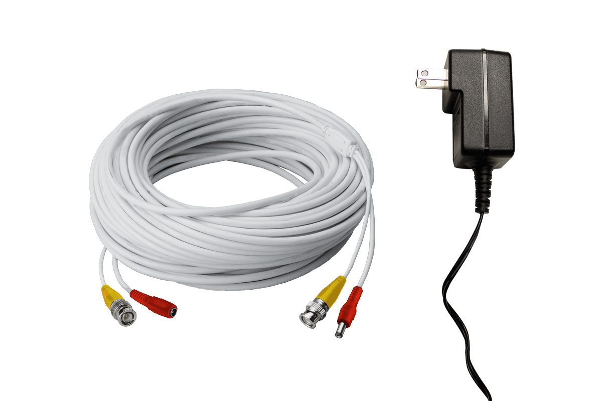 250FT high performance BNC Video/Power Cable & 12V Power Adapter for Lorex security camera systems - Lorex Corporation